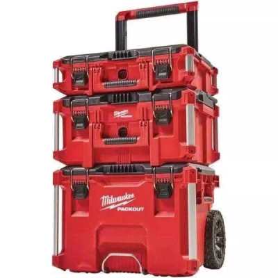 Milwaukee PACKOUT Rolling Tool Box Modular Storage System - Red