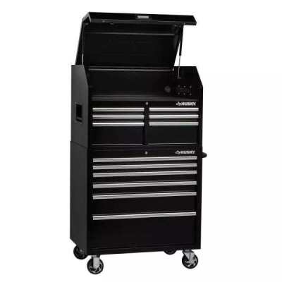 36 IN. W 6-DRAWER, DEEP TOOL CHEST CABINET IN GLOSS BLACK