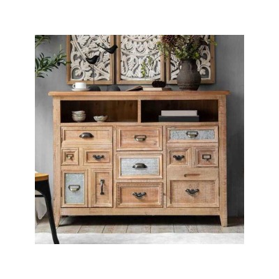 American Traditional Dresser Solid Wood Storage Chest Dresser - 47"L x 14"W x 35"H
